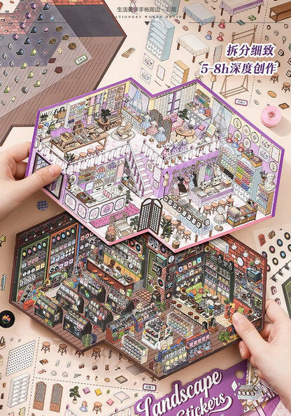 Stickers scène miniature 3D — Kit créatif décoratif DIY