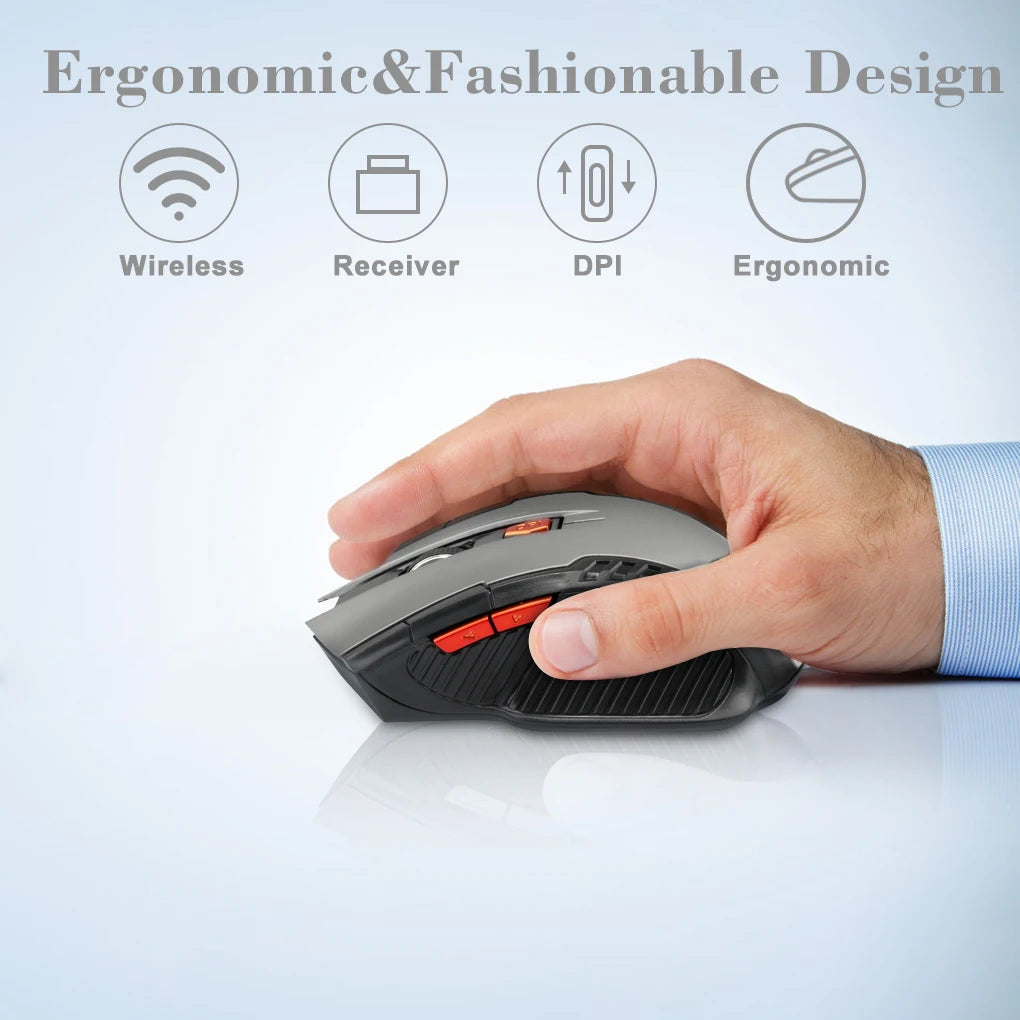 Souris sans fil 6 boutons – Pour PC et laptop facilement.