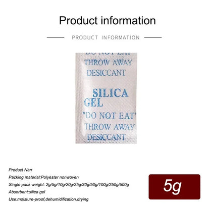 Sachets Anti-Humidité Non Toxiques – Gel de Silice 2/5/10/20g pour Pièces à Vivre et Cuisine