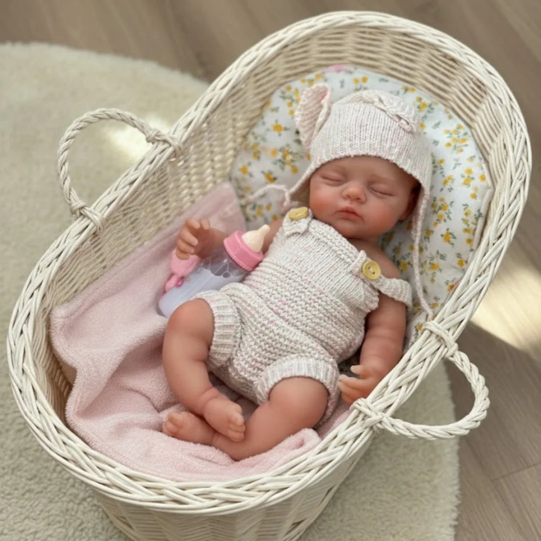 Poupée Reborn , Styles Bouche ouverte, fille avec peau peinte Corps doux lavable.