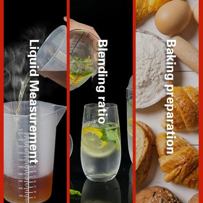 Tasse Mesureuse Multi-Usage – Plastique Épais, Graduation Précise, Pour Cuisine et Expériences