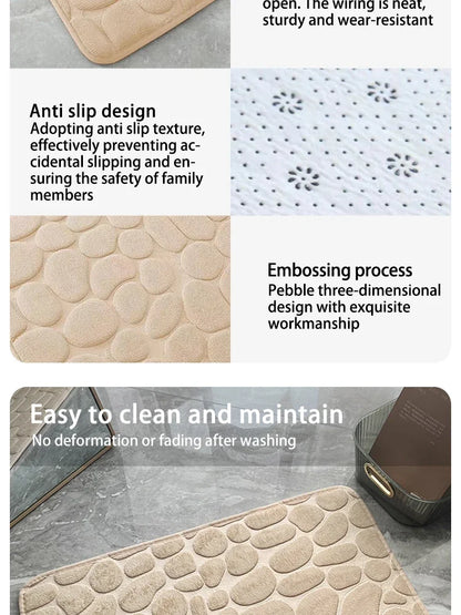 Tapis de bain mémoire de forme antidérapant — Confort moelleux immédiat