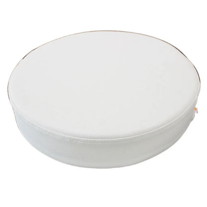 Coussin rond pratique en cuir, épais et doux, rembourré, lavable et imperméable.
