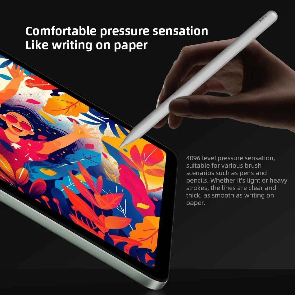 Stylet intelligent Redmi pour tablette Redmi Pad Pro : faible latence de 5 ms, fréquence de rafraîchissement de 240 Hz, idéal pour le dessin et l’écriture.