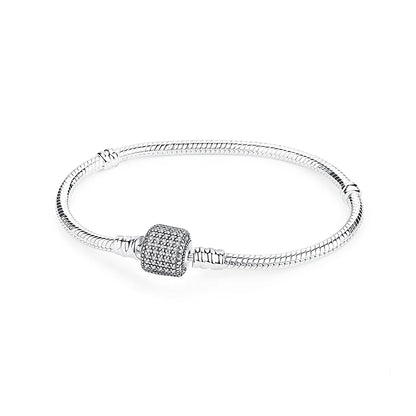 Bracelet jonc en argent 925 avec breloque cœur — Élégance intemporelle