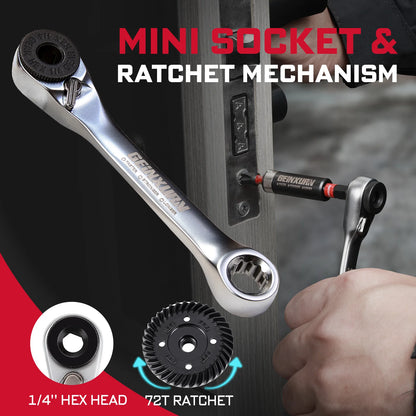 Ensemble d’outils Geinxurn 58Pcs emballé avec des embouts de tournevis à percussion, un mini sécélage, une perceuse à pas, un adaptateur de prise et un porte-embout pour le bricolage
