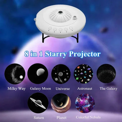 Projecteur galaxie OVNI – Transforme ta chambre en ciel étoilé.