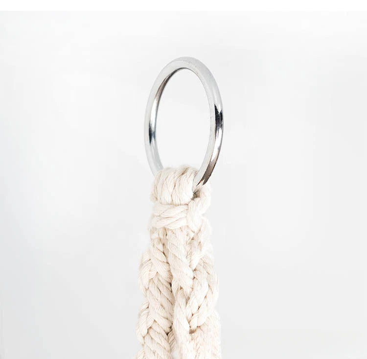 Fauteuil suspendu hamac, fauteuil suspendu en corde de coton avec coussin et kit de fixation, fauteuil suspendu.