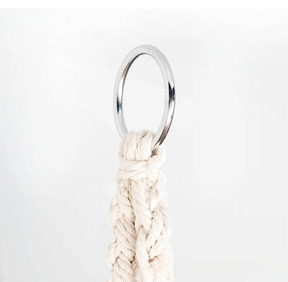 Fauteuil suspendu hamac, fauteuil suspendu en corde de coton avec coussin et kit de fixation, fauteuil suspendu.