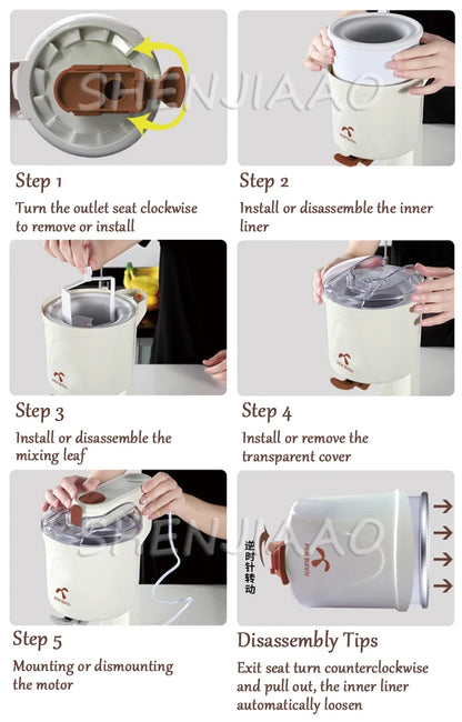 Machine à glace 220 V automatique pour fruits congelés, 1 L, machine à desserts aux fruits, machine à milkshakes BL-1000 20 W.