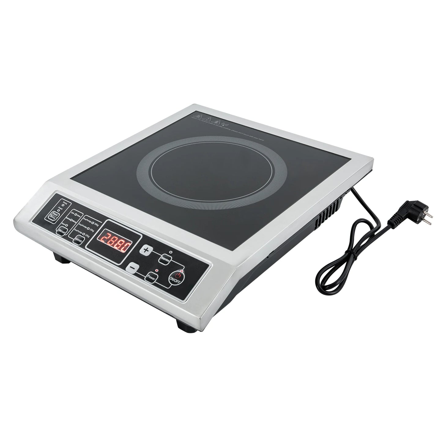 Plaque de cuisson à induction 3500 W, réglable, professionnelle, avec technologie de chauffage IGBT