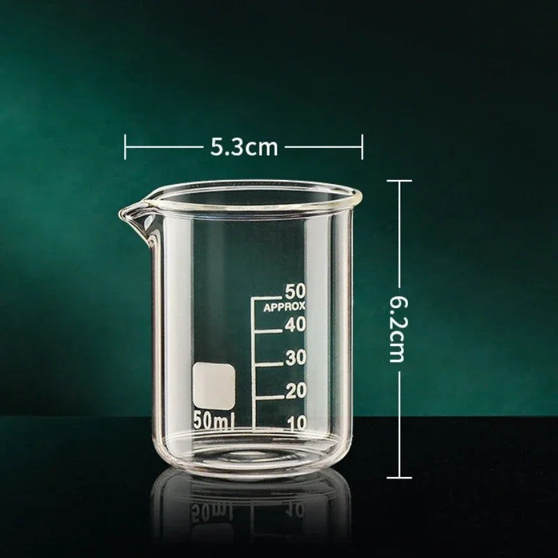Doseur en Verre Résistant à la Chaleur – Transparent et Gradué, Pour Cuisine et Laboratoire