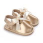 Sandales décontractées d’été avec thème doré chaussures de bébé fille à la mode, chaussures de marche confortables antidérapantes pour bébé.