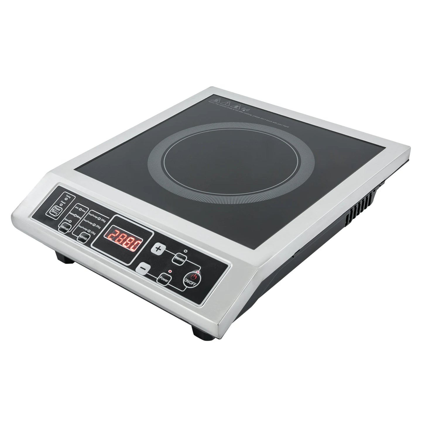 Plaque de cuisson à induction 3500 W, réglable, professionnelle, avec technologie de chauffage IGBT