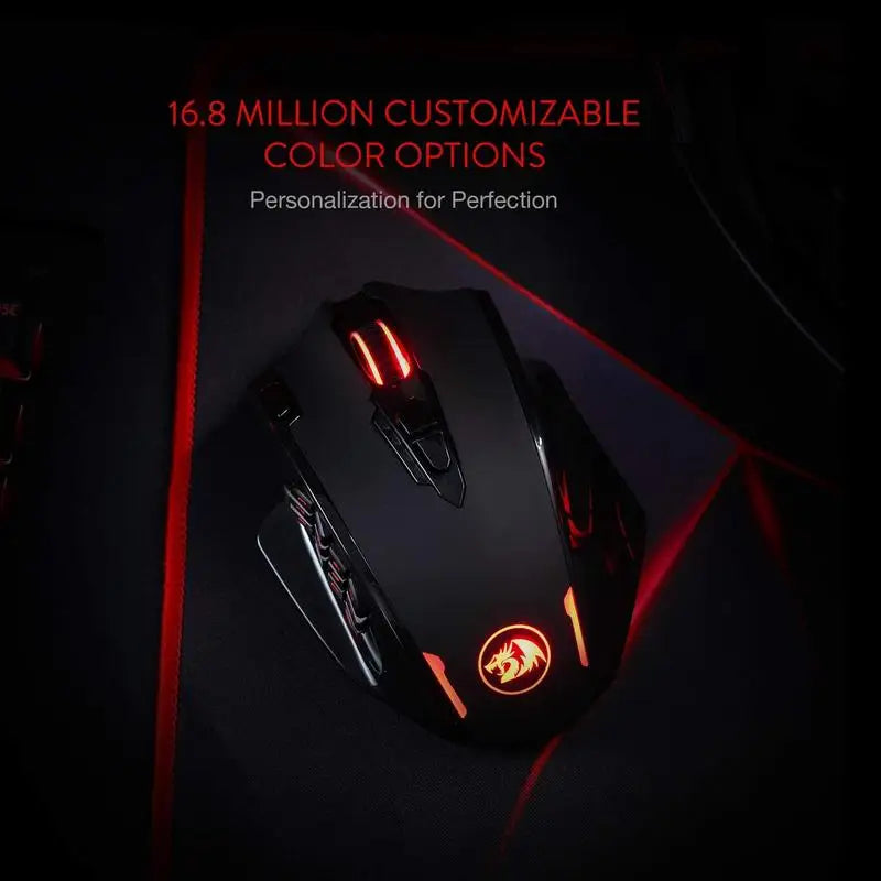 Souris gaming Redragon M913 – 16 000 DPI, RGB, 16 boutons.