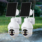 Caméra de surveillance HD 1296p solaire — Vision nocturne, détection de mouvement et rotation PTZ