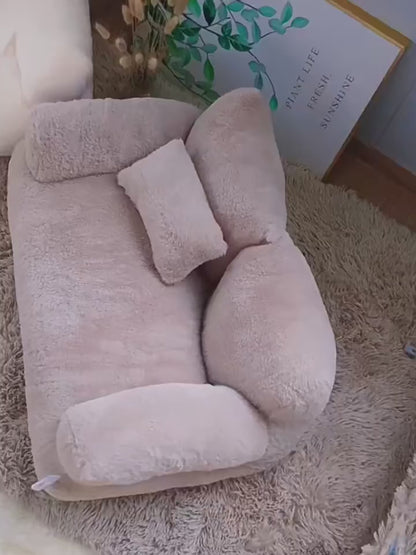 Canapé-lit ultra doux pour chat et petit chien — Nid confortable hiver & détente
